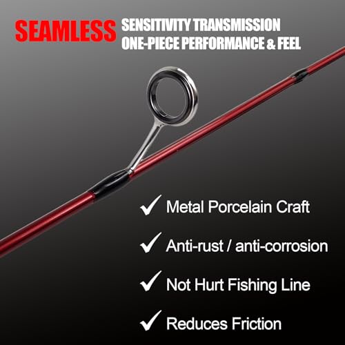 Eupheng Aerospin Ultralight Spinning Rod and Reel Combo | Fast action 6ft travel setup; Fits 2/3/4/5/6lb; High modulus graphite; 9+1 BB 20lb drag reel with ceramic guides - style: 6'6'' Rod&reel