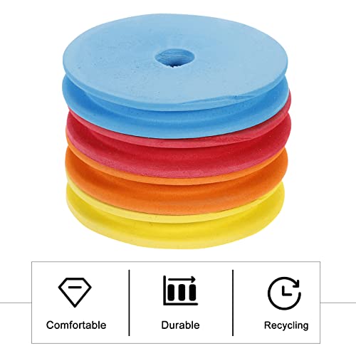 Mipcase 10-Pack EVA Foam Fishing Line Spool Holders 3.74"×3.74"×0.59" | Color-coded, Quick Rig Separation, Lightweight build