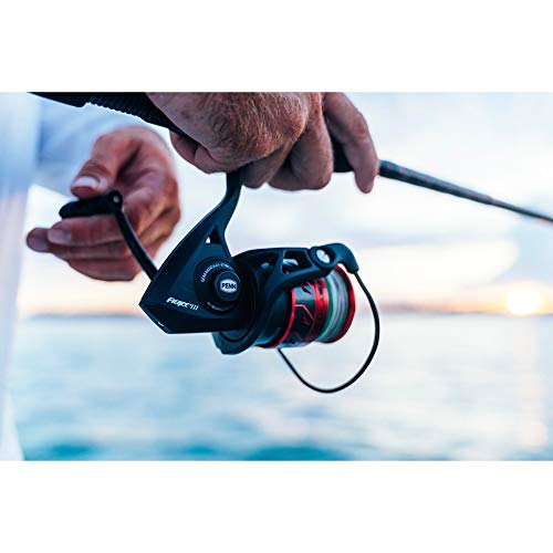 Penn Fierce III Spinning Inshore Fishing Reel, Size 2000, Right/Left Handle Position, 5 Bearings for Smooth Operation - size: 3000 - Box, style: Fierce III