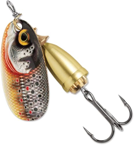 BLUE FOX Classic Vibrax, Inline Spinner Lure for Trout Bass Walleye and Salmon Premium Fishing Spinner - color: Gilded Brown Trout, size: 3