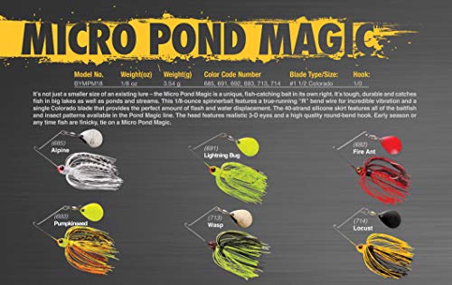 BOOYAH Pond Magic Small-Water Spinner-Bait Bass Fishing Lure - color: Locust, style: Micro Pond Magic