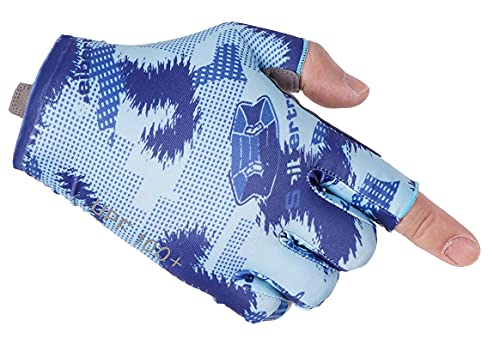 Seibertron S.P.S.G-2 UPF100+ Sun/UV Protection Fishing Adult & Youth Glove - color: blue, size: XL Youth