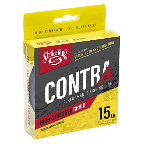 Strike King Contra Braid Performance Fishing Line, 300-Yards - color: Green, style: 300-yard/15-pound