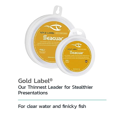 Seaguar Gold Label Fresh & Saltwater Fishing Leader Line, 100% Fluorocarbon - size: 15lb/50yds