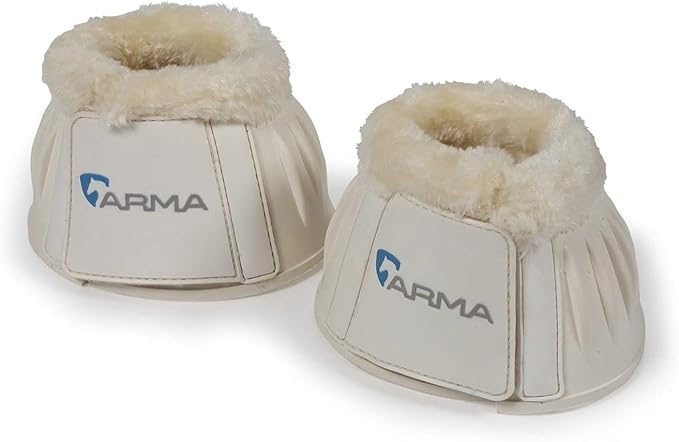 Shires ARMA Fleece Trim Bell Boot (Black, Pony)