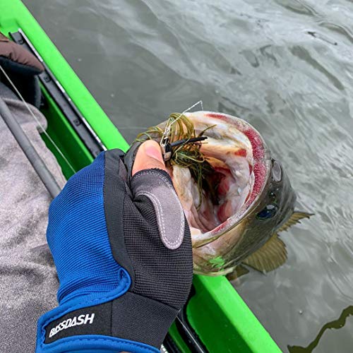 BASSDASH Astro Fishing Gloves Men’s Women’s Fingerless Gloves for Game Fishing Kayaking Paddling Sailing MTB - color: Navy Blue, size: Small
