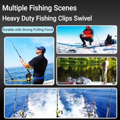 QISHUO High Strength Fishing Swivels Stainless Clips Steel Snap Swivels Barrel Connector Saltwater Swivel Fishing Rolling Black Nickel - size: Size 5+M (56lb) 50 pcs