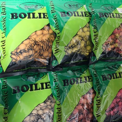 WCB Carp Baits High Protein Boilies 20 mm 1 lb Bag - Carp Bait - Ideal for Carp Fishing - style: Flavor: Sweet Corn