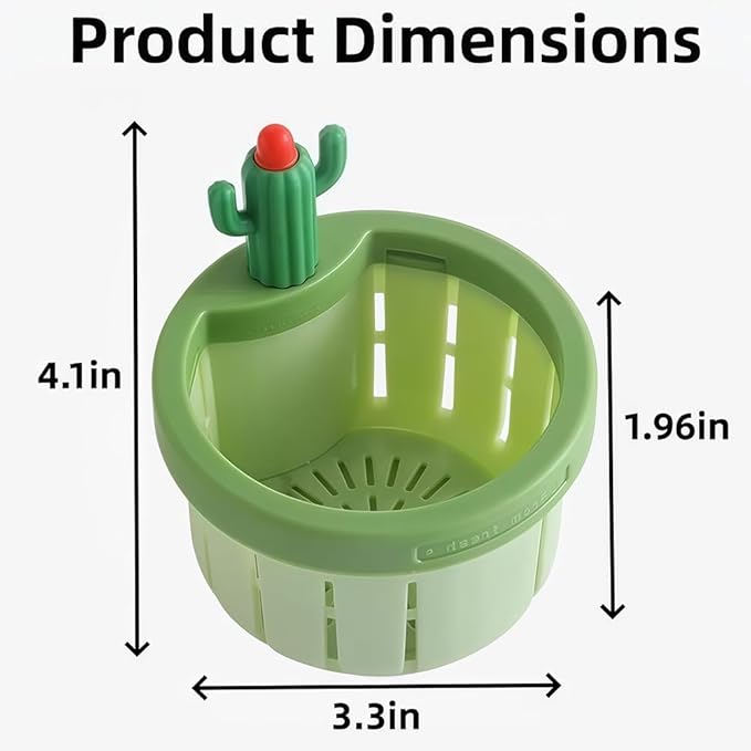 Cactus Kitchen Sink Drain Strainer, 2026 Upgrade Press Automatic Dumping Basket, Multi-Functional Anti-Clogging Kitchen Drainer With Lifting Handle (2A+2B)