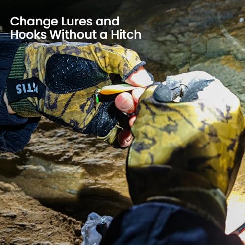 Pristis Half-Finger Fishing Gloves, UPF 50+ Breathable Quick Drying Fingerless Sun Gloves for Women Men, Fly Fishing Hunting Paddling Sailing Kayaking Hiking Canoeing Cycling - color: Canyon CAMO, size: L - XL
