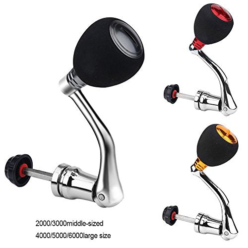 Fishing Reel Handle Rocker Arm Grip for Spinning Fishing Reel Baitcasting Handle Replacements for Daiwa Series 2000/3000/ 4000/5000/ 6000 (Gold-Medium for 2000 & 3000)