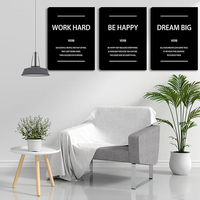Motivational Affirmation Wall Art Inspirational Poster Prints Encourage Office