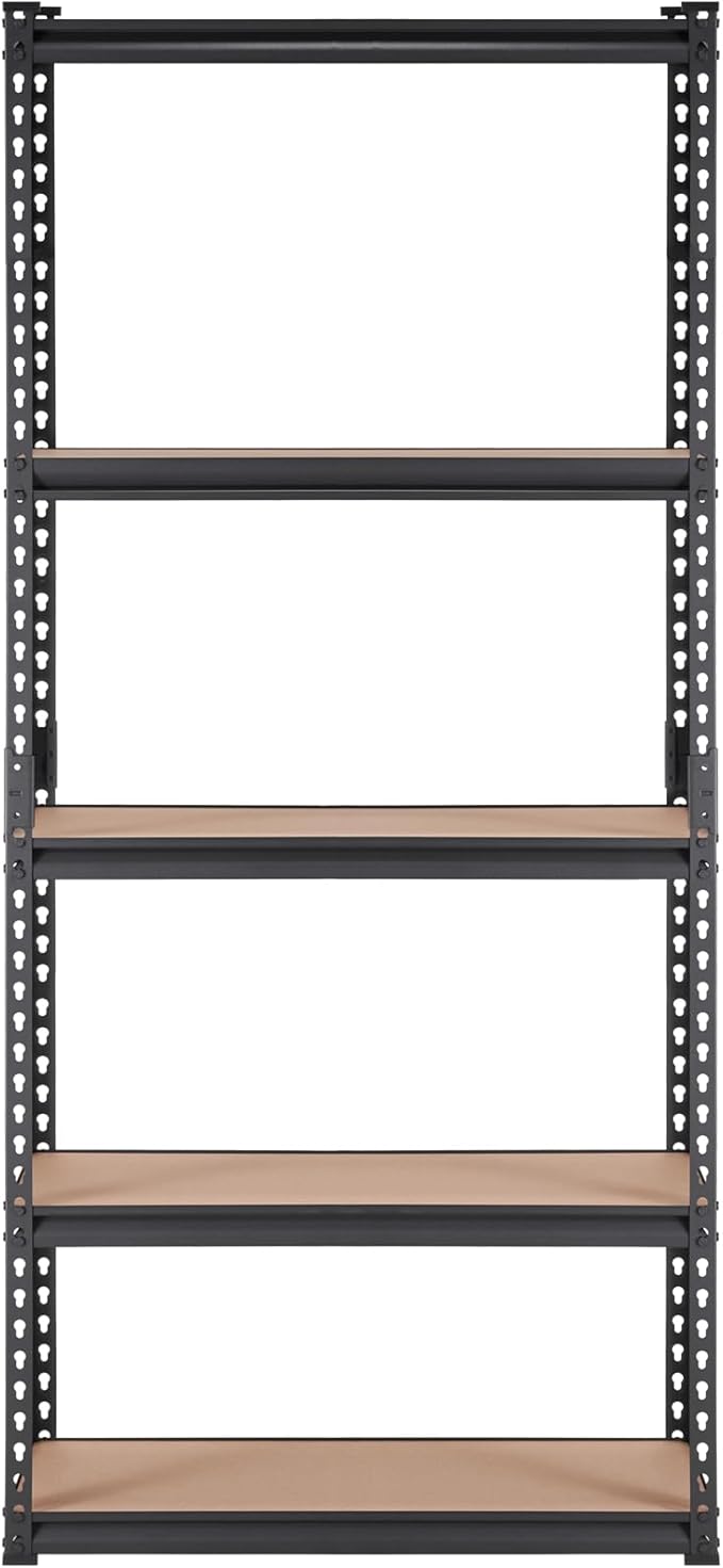 5-Tier Adjustable Metal Shelving Unit, 36 x 18 x 72 in – Black
