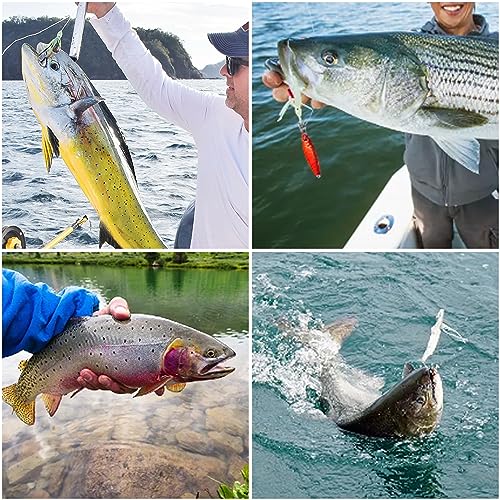 Fishing Leader Rigs Saltwater Freshwater Stainless Steel Wire Leader Fishing Rigs with Swivels Snaps Beads 1-3 Arms Saltwater Rig Wire Bottom rigs for Trolling Pier Surf Fishing Tackle - color: Silver-3 Arm-12pcs