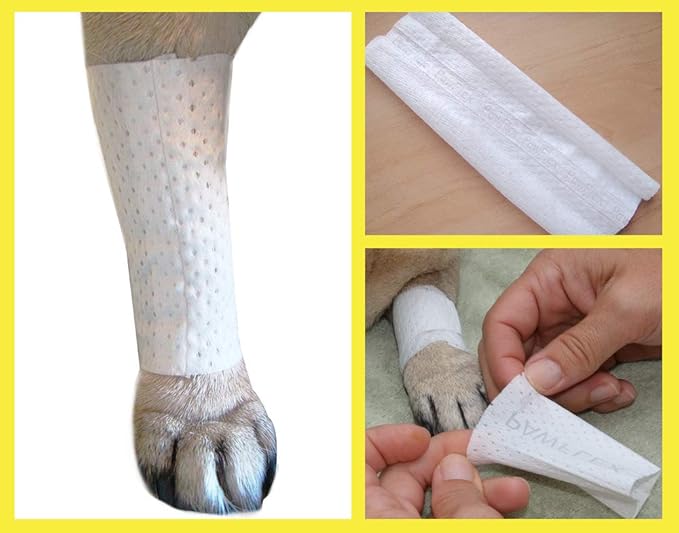 Protective Sleeve Tubular Cover - Bandages - for Dogs Cats and Other Pets First Aid Wound Care Comfortable Non-Adhesive Breathable & Water Resistant 12 Strips (yields 24-36 Covers)-(X-Large)