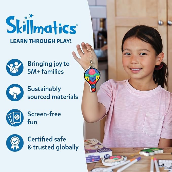 Skillmatics Foil Fun Good Vibes, Foil Art & Craft Activity, Gift for Tweens | 20+ DIY Foil Art Magnets, 60+ Foam Stickers, Party Favor & Activity for Kids, Teens, Adults, Gift for Ages 7–13, Travel Toy