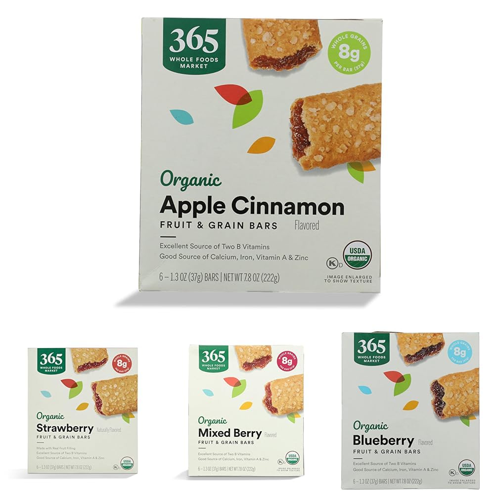 365 by Whole Foods Market, Organic Strawberry Cereal Bar 6 Count, 7.8 Ounce