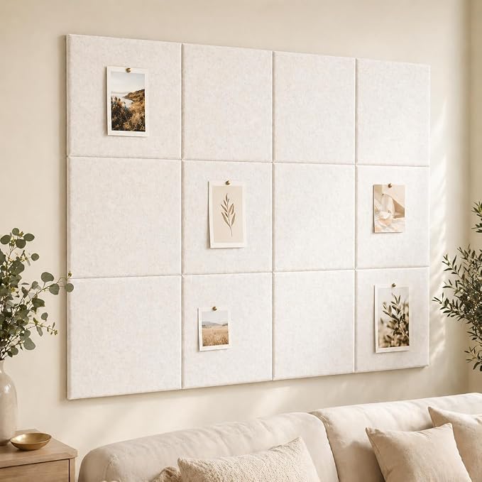 Large Cork Boards for Walls – 36" x 24" Self Adhesive Felt Wall Tiles