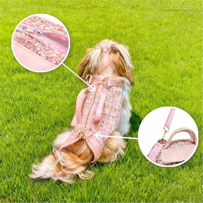 Dog Lift Harness Backpack for Small Dogs, Adjustable Straps Dog Sling Carrier for Hiking, Travel, Outdoor β White Large