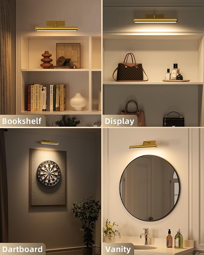 EZVALO Wireless Picture Light for Wall, 13 Inch 4000mAh Rechargeable Battery