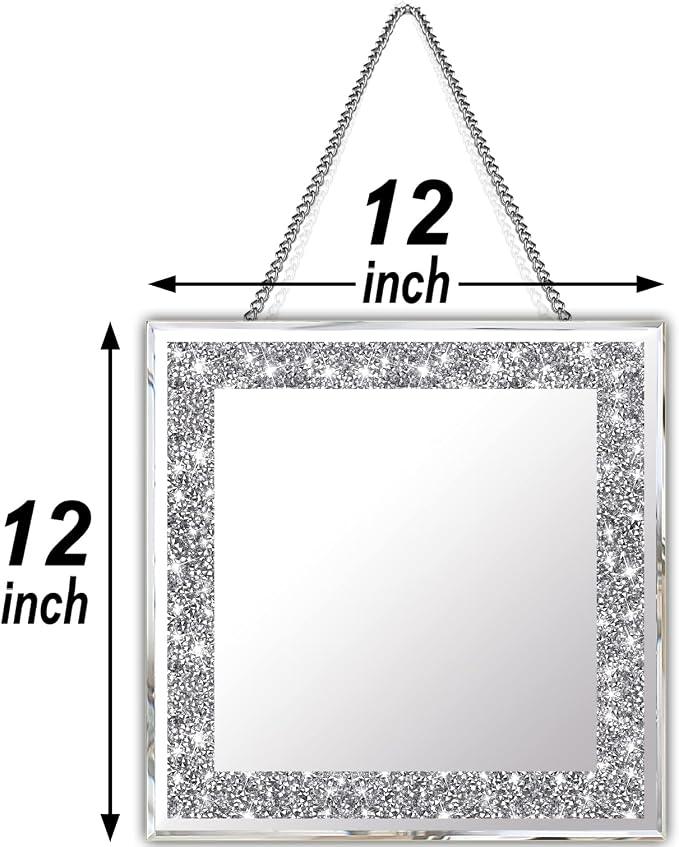 2 Piece Wall Mirrors, Crush Diamond Mirrors Decor