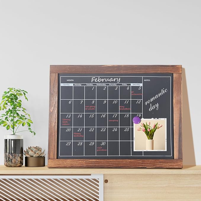 KOOLDE Chalkboard Calendar Magnetic Board Monthly Planning Board