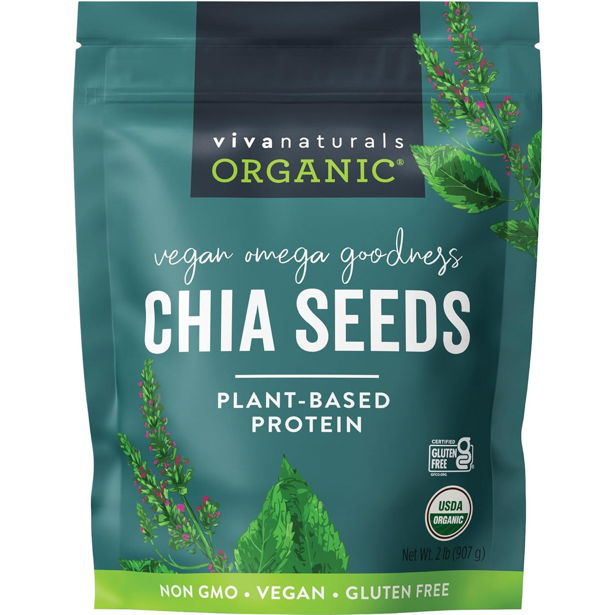 Viva Naturals Organic Pumpkin Seeds, 2 lb (32 oz, 907 g) – Shelled, Unroasted, Unsalted, Non-GMO, Vegan, Good Source of Iron & Dietary Fiber, Perfect for Salads
