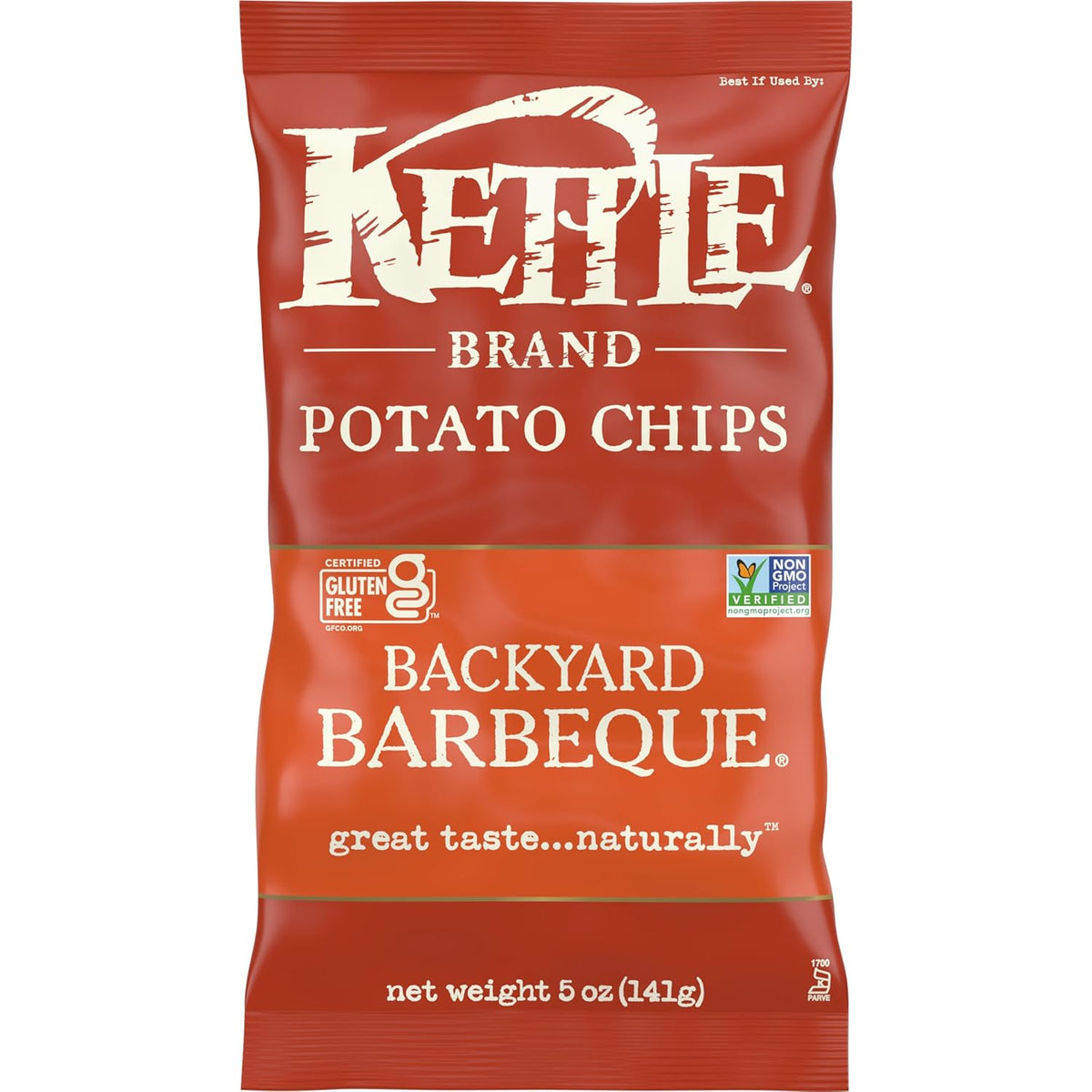 Kettle Brand Backyard Barbeque Kettle Potato Chips, Gluten-Free, Non-GMO, 7.5 oz Bag