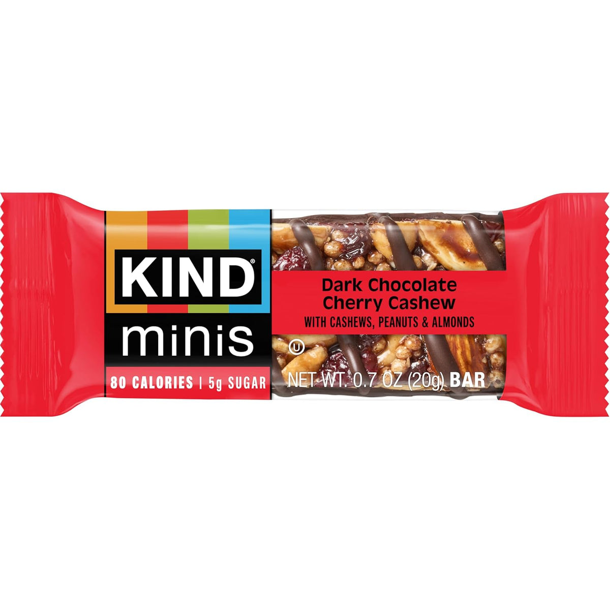KIND Mini Snack Bars Variety Pack, Gluten Free, Low Sugar, Low Calorie Snacks, Dark Chocolate Nuts & Sea Salt, Caramel Almond & Sea Salt, Dark Chocolate Cherry Cashew, 30 Count