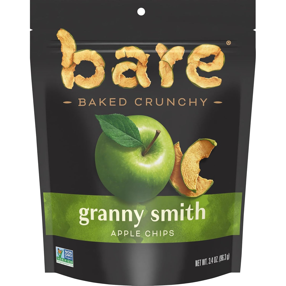 bare Baked Crunchy Apple Chips, Fujis & Reds, 3.4oz Bag
