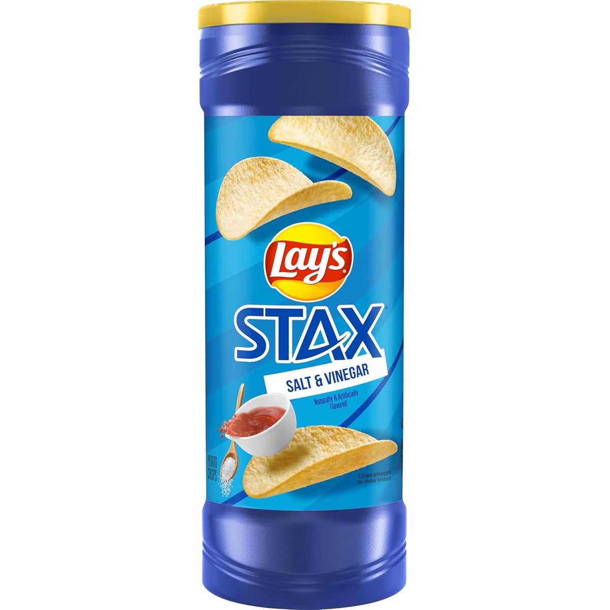 Lay’s Stax Potato Crisps Chips, Mesquite BBQ, Gluten Free, 5.5 Oz Canister Pack
