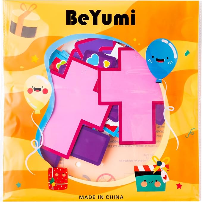 BeYumi Valentine Cross Craft Kit - 123Pcs Valentine's Day Cross Craft Kit DIY Christian Religious Hanging Ornament Make Your Own Sunday School Decoration Home Classroom Party Art Supplies for Kids