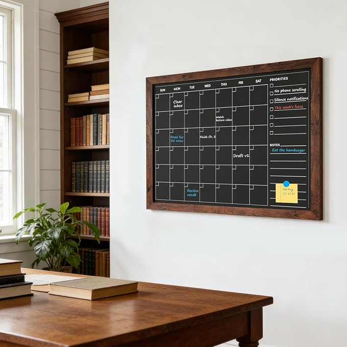 4 THOUGHT Monthly Calendar Chalkboard