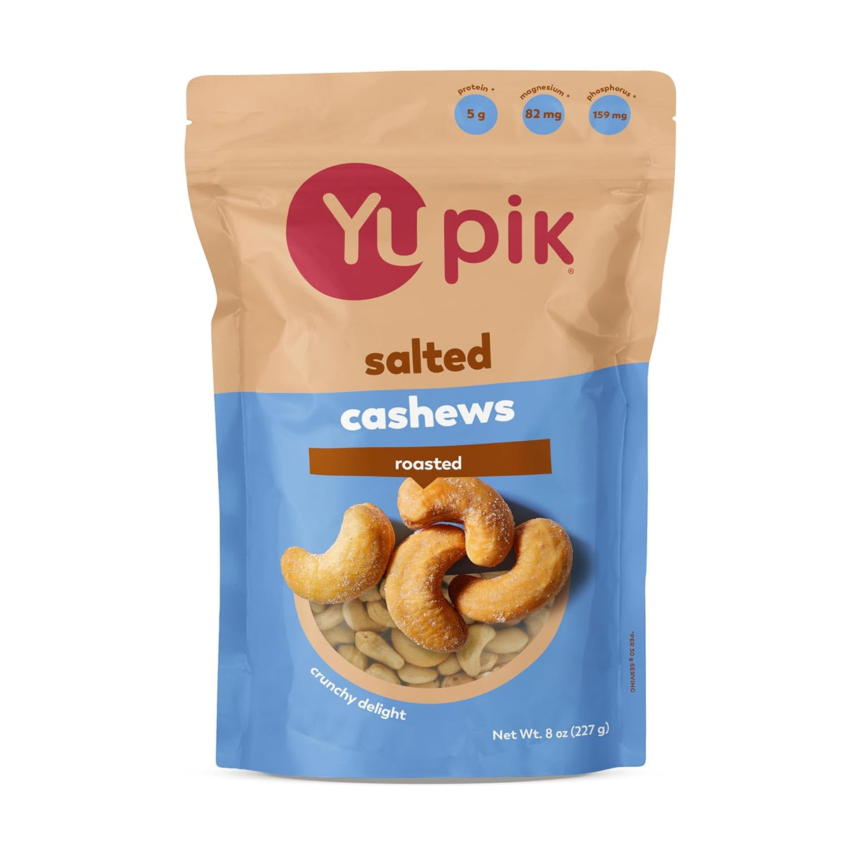 Yupik Roasted Salted Whole Cashews, 2.2 lb (35.2 oz), Gluten-Free, Kosher, Vegan, Seasoned Nuts, Lightly Coated with Salt, Source of Protein & Iron, Crunchy, Savory Snacks