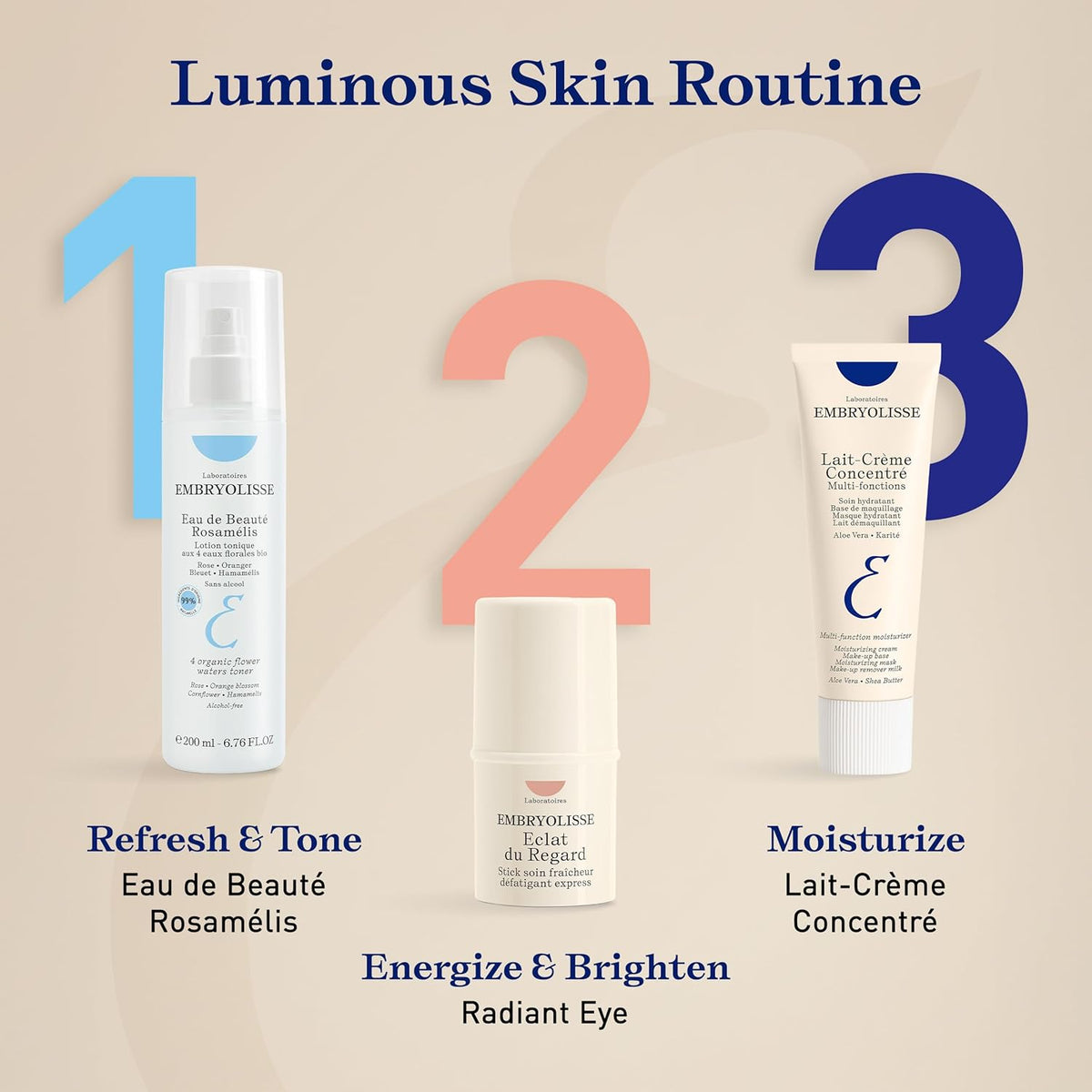 Embryolisse Lait-Crème Concentré, Multifunction Daily Face Moisturizer and Makeup Primer, Suitable for All Skin Types. French Face Cream With Shea Butter & Aloe Vera