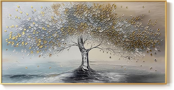 Large Gold Framed Tree of Life Wall Art
