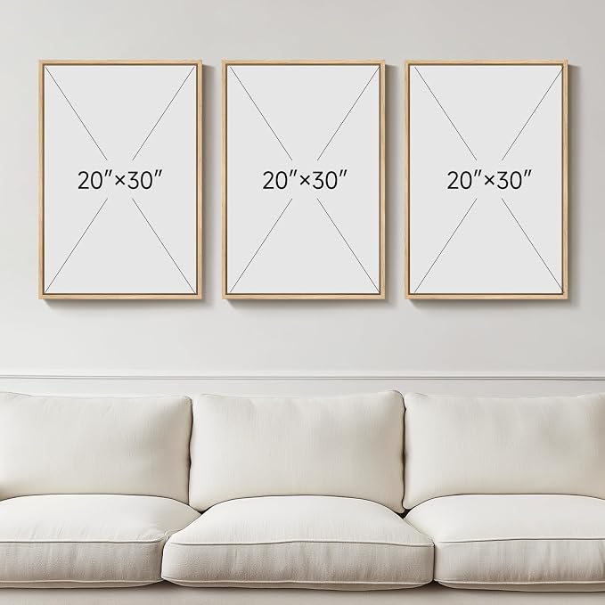 Framed Matisse Wall Art, 3 Piece Large Canvas Abstract Art Prints