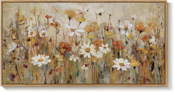 Large Framed Vintage Botanical Wall Art