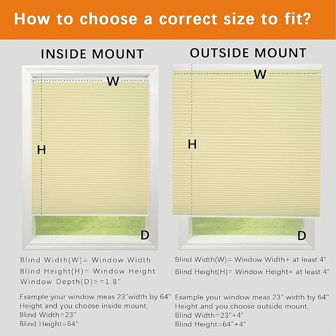 Persilux Light Filtering Cellular Shades Cordless Honeycomb Window Shades Bottom Up Dirt Proof Privacy Window Blinds for Windows, Bedroom and Living Room, Beige, 19" W x 72" H