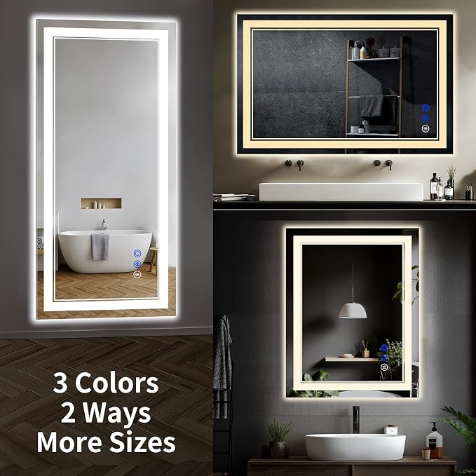 36"x32" LED Bathroom Mirror