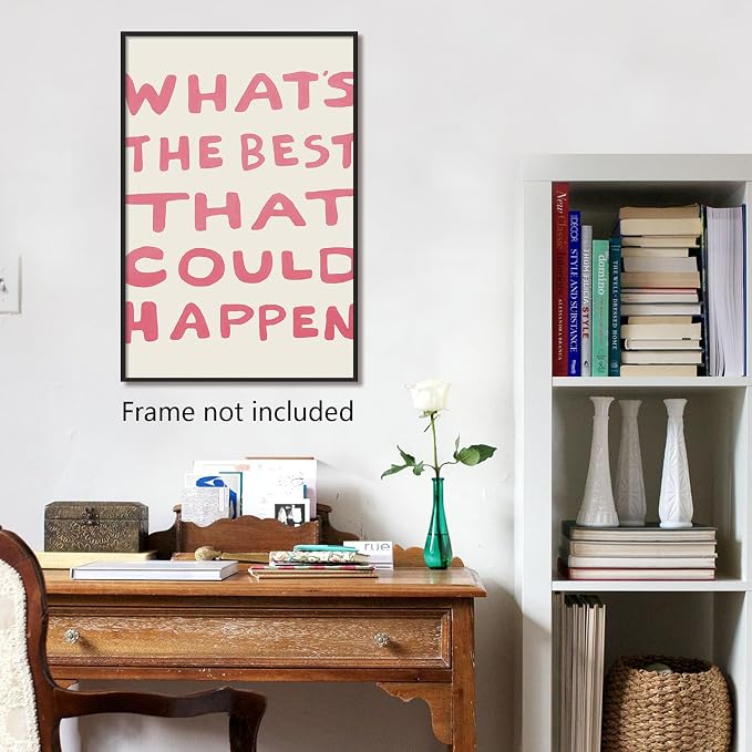 Yaasilinage Daily Reminder Positive Canvas Wall Art, Positive Affirmations Wall