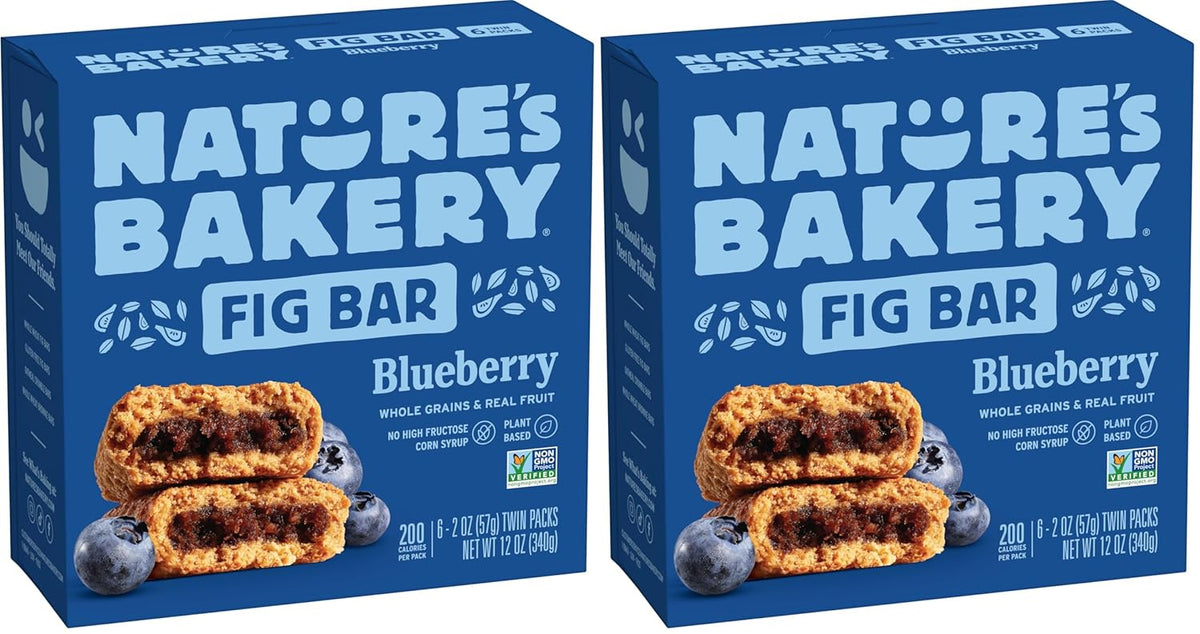 Nature's Bakery Blueberry Fig Bars, 2 Oz, 6 Ct