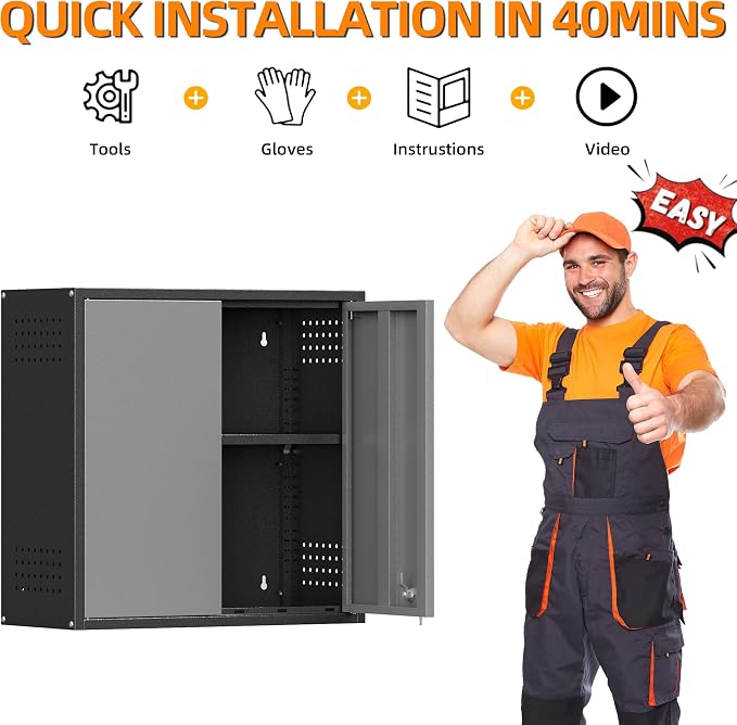 Garage Wall Cabinet, Metal Wall Cabinets