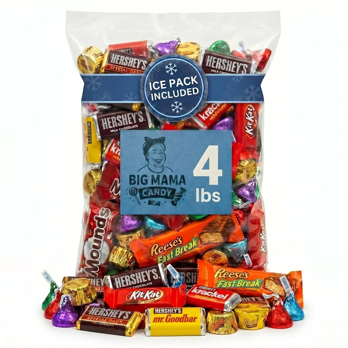 Chocolate Candy Variety Pack 2 LB – Individually Wrapped Assorted Mini Bars | Bulk Candy Parties, Office & Gift Bags, Father's Day - Ice Pack Included