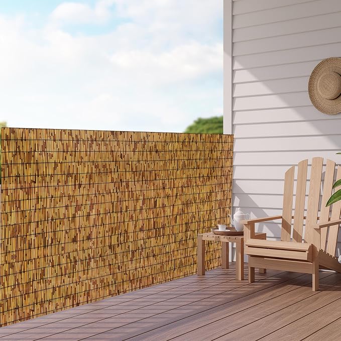 Bamboo Fencing–Handwoven, Bamboo wall Panel Outdoor Privacy Reed Screening