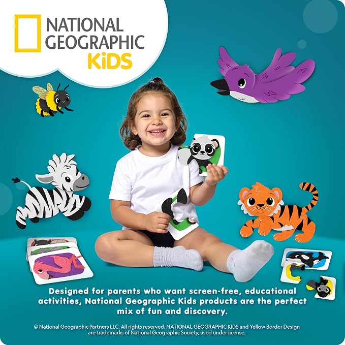 National Geographic Kids Wild Movers Animal Activity Game for Toddlers | Animal Movement Game, Dice and Landing Pads, 4 Ways to Play, Active Preschool Play, Play & Learn Cards, Ages 3+