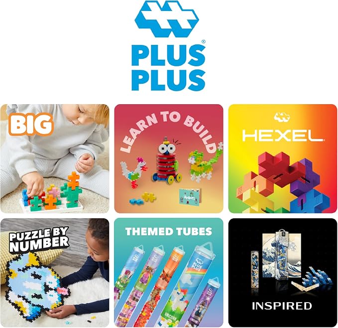 PLUS PLUS 240 Piece Pearl Mix - Mini Waffle Blocks, Classroom Must Haves | STEM Toys, Sensory Bin Filler, Autistic Kids Must Haves, Gifts for Boys & Girls, Christmas Stocking Stuffers for Kids