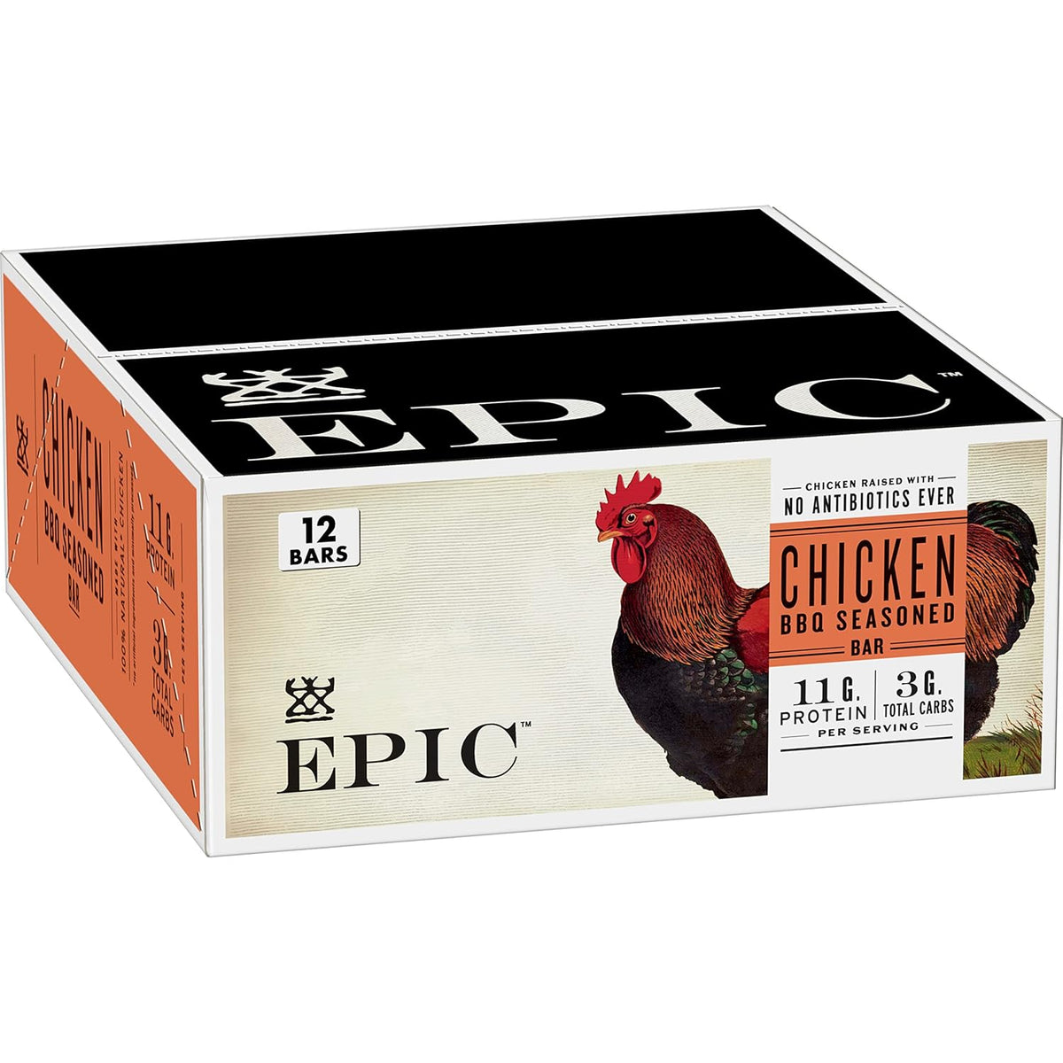 EPIC Bars, Chicken Sriracha, Keto and Paleo Friendly, Whole30 Approved, Gluten Free, 12 Count, 15.6 oz