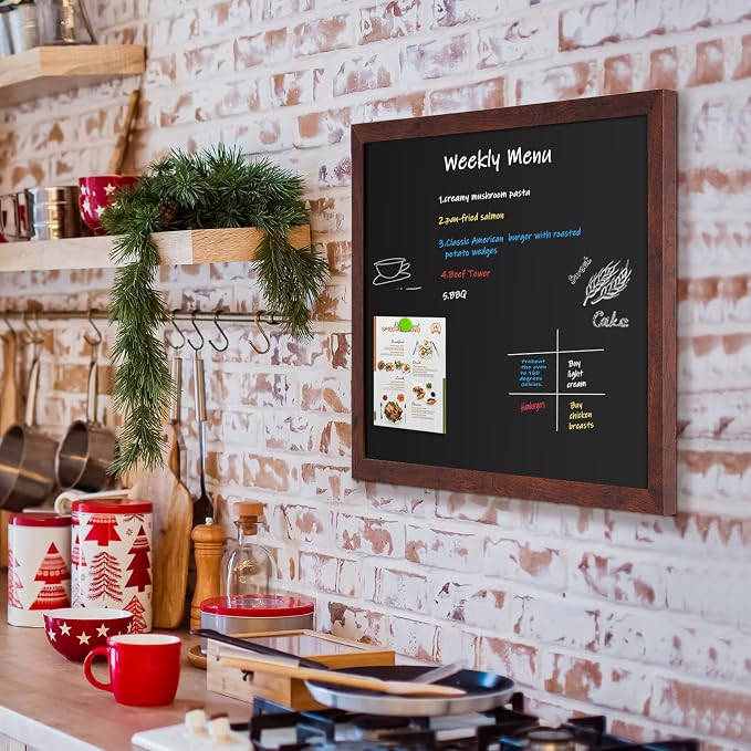 4 THOUGHT Chalk Board 24" x 36", Magnetic Large Chalkboard