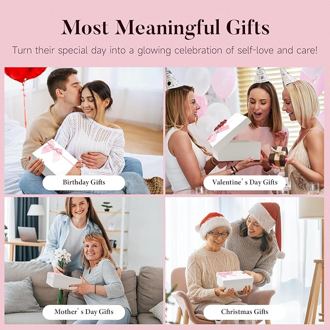 Spa Gifts for Women 13Pcs Mothers Day Gifts Happy Birthday Gift Baskets Christmas Relaxation Home SPA Kit Rose Bath Set Self Care Package Thank You Box for Mom Her Sister Teacher Friends Pink